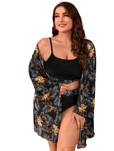 Curvy Tropical Bikini Set