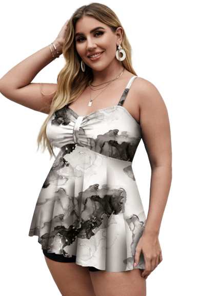 Elegant Floral Swim Dress