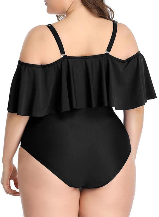 Elegant Curves Plus-Size One-Piece Swimsuit with Tummy Control